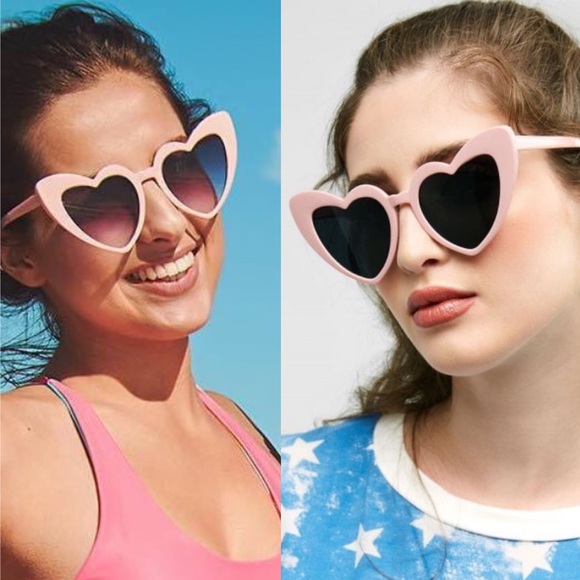 Pink Heart Shaped Sunglasses - Picture 3 of 8